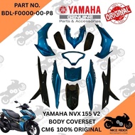 Yamaha NVX 155 V2 cyan cover set with sticker set 100% original BDL-F0000-00-P8