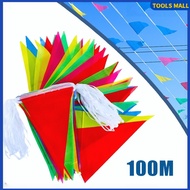 150Pcs 100M Banderitas Fiesta Flag Colorful Pennant Banner Celebrate Party Wedding Grand Opening
