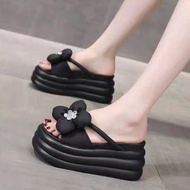 BM FLOWER SLIPPERS 4 WINGS 7CM HIGH QUALITY LEATHER SERIES XXW TT VV