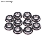 LOVE 10Pcs F695-2RS Stainless Steel Bearing Flanged Miniature Deep Groove Bearings F695 Bearings PIN