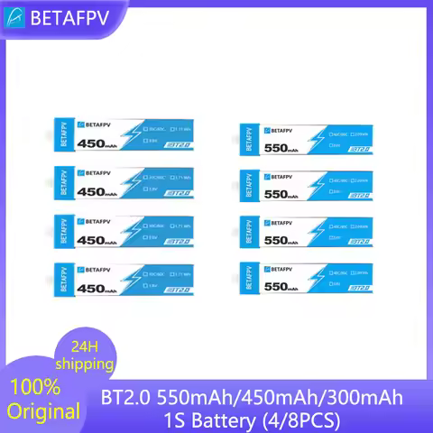 BETAFPV RC Battery BT2.0 450mAh 550mAh 1S 30C BT2.0 300mAh 1S 30C Battery Original FPV Lipo BT2.0 Co