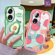 Strawberry Avocado Bear Odd Shape hp Case For ph oppo a98,a94,a93s,a93,a78,a75,a74,a59s,a58,a57,a54,a38,a32,a31,a11k,a9x,a8,a5,2018,ax5,ax7,4g,5g cover silicone aesthetics shockproof girl (c2x-2441)