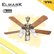 Elmark 52" 5 Blades Classic Remote Ceiling Fan with Lighting EL3386