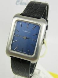 【骨董表】約1970年代『全新絕版美品』不鏽鋼手上鍊JUVENIA尊皇錶藍錶面隱藏龍