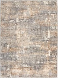Calvin Klein Rush Abstract Grey/Beige 4' x 6' Area Rug, (4' x 6')