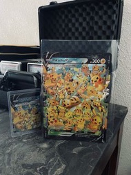 4合一及限定大 jumbo卡(包大軟硬卡套)-25週年紀念❤️❤️日版🟡⚈ ․̫ ⚈🟡比卡超Pikachu V-UNION RRR[s8a 025-028/028]25th Anniversary C