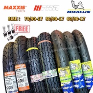 MICHELIN MAXXIS FKR TAYAR TUBELESS 60/90-17 70/90-17 80/90-17 FREE TUBELESS VALVE