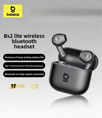 Baseus Bass BS2 Lite True Wireless Earbuds Bluetooth 6.0 Semi-In-Ear-Kopfhörer 2-Mikrofon AI ENC 40H