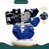 Set 3PC Adiler Brief Pria Katun Multicolor Import - Celana Dalam Boxer Termurah