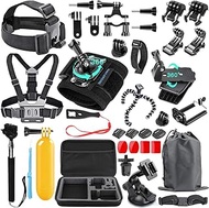 SmilePowo 48-in-1 Accessories Kit for GoPro Hero 11 10 9 8 Max 7 6 5 4 3 3+ 2 1 Black GoPro 2018 Ses