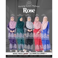 Baju Kurung Sulam Mahsuri (ROSE) | Baju Raya 2023 | Baju Kurung  XS-5XL PLUS SIZE