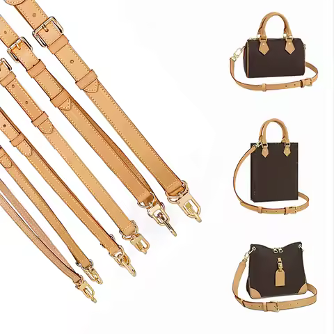 100% Genuine Leather bag Strap for LV Speedy 20 25 30 Shoulder Straps Ajustable Crossbody Long Bags 