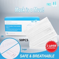 FACE-U Face Masks N88 Surgical 3ply Excellent Quality 50Pcs (FULL WHITE) w/ o box