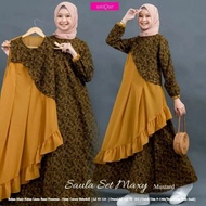 KATUN Saula Set Baju Gamis For Girls Long Sleeve Newest Maxy Set Rami Ori Mix Cotton Lice Without Br
