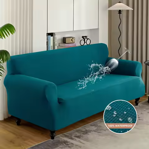 Waterproof Jacquard Sofa Cover Soft for Living Room Bedroom L Shape Adjustable Couch Cover Elastic S
