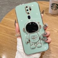 Phone Case Oppo A80 A80 A9 2020 A5 2020 A31 2020 A8 Candy Color Astronaut Stand Deluxe Camera Case 2