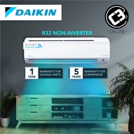 (WEST) WIFI- Daikin 1.0HP 1.5HP 2.0HP 2.5HP  Aircond - Non Inverter Wall Mounted (R32) Air Conditioner