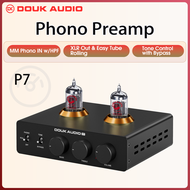 Douk Audio P7 MM Phono Stage Stereo Tube Preamplifier with High-Pass Filter