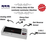 3 IN 1 Heavy Duty A3 Size Laminate Laminator Machine