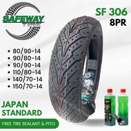 Safeway Tubeless Tire 110/70-13, 130/70-13, 140/70-13, 110/80-14, 90/90,14