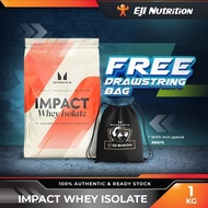 MYPROTEIN Impact Whey ISOLATE 1kg - Original UK Protein Susu Gym Optimum Nutrition Whey Isolate
