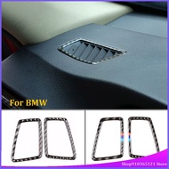 For BMW 3 Series E90 E92 2005-2012 Instrument Panel Air Outlet Real Carbon Fiber (Soft) Car Interior Modification Parts