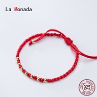 （Jump） La Monada Red Thread For Hand 925 Sterling Silver Women 39;s Bracelet String Rope Bracelets Women GoldFine Bangle Bracelets，AccessoriesFine Bangle Bracelets，Accessories