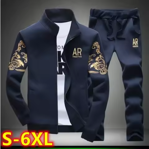 Spring Autumn Men's New Open Cardigan 3D Fashion Sport Sweatshirt Set Casual Sport Lightweight Male 