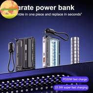 Zhongyanxi 21700 Universal Battery Charger Case 20W Type-C Battery Holder Built-in Cable Detachable 