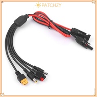 PATCHZY  Panel Extension Cable, 1m Length 4 in 1  Wire, Connector MC4 to DC5521 7909 XT60 Female Con