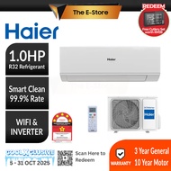 [Delivery By Seller] [NUR] (New) Haier Smart WIFI R32 INVERTER Air Conditioner (1.0HP/1.5HP/2.0HP) |