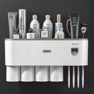 Bộ Nhả Kem Đánh Răng Tự Động OENON Chính Hãng Kèm Cốc Kệ Phòng Tắm Thông Minh Cao Cấp (Tặng kèm miến