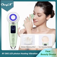 ℗Ckeyin Rf Ems Led Light Facial Beauty Device Anti Aging Face Lifting Pore Cleaner Eye Care Nutritio
