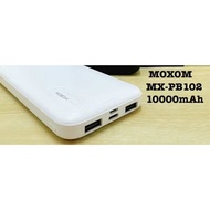 MOXOM SUPERIOR SAFETY LED  POWER BANK 10000MAH  2USB 2.4A MODEL: MX-PB102