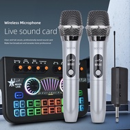 Professional Live Sound Card With Microphone Set Audio Mixer External Voice Changer with Micro Kit X