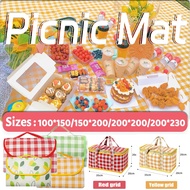Portable Oxford Canvas Camping Picnic Mat 300x200cm Waterproof Beach Mat with Large Capacity Picnic 