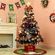 6ft Christmas Tree Set,For Christmas Home Wedding Festival Party Deco,Luxury Encrypted Xmas Pine Tree With Metal Stand-Green 180cm(6ft) Fashionable