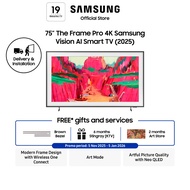Samsung 75” The Frame Pro 4K Samsung Vision AI Smart TV (2025)