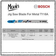 JIGSAW BLADE BOSCH T-118A For Metal T-Shank (5PCS/PKT)