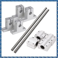 (CSID) Horizontal 8mm Dia Linear Motion Ball Bearing Slide Bushing 200mm Linear Shaft Optical with R