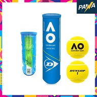Dunlop Australian Open Official Tennis Ball (3pcs per tube) Dunlop ATP Tennis Balls AO Tennis Balls