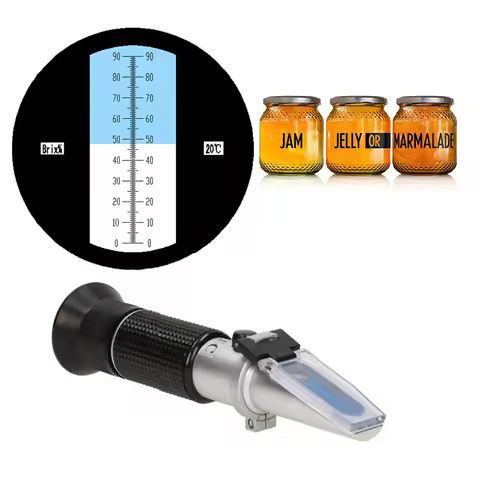 Sugar Refractometer Equipments 0-90% Handheld Digital Brix Refractometer,High Precisionfor Sugar Bri