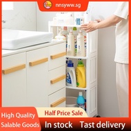 [in stock]Toilet Storage Rack Floor Plastic Bathroom Shelf Toilet Trolley Toilet Accessories Laundry Detergent Storage Rack