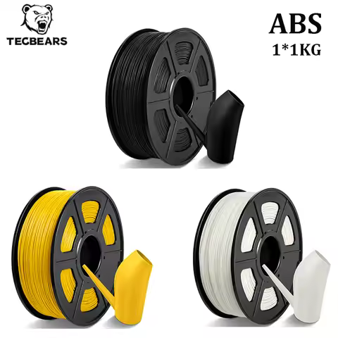 TECBEARS ABS 3D Printer Filament 1KG/Roll abs 3D Printing 1.75mm ±0.02mm No bubbles High Toughness F
