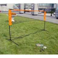 Jaring Tenis Mudah Alih, Tiang Keluli tahan karat Set Jaring Badminton Ketinggian Boleh Laras Dengan