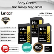 Lexar 2000x SD Card UHS-II Card GOLD Series (4K V90 U3 UHS-II 300MB/s)