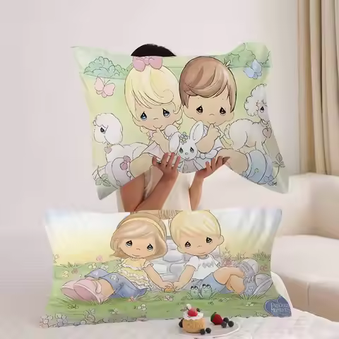 Precious Moments Cute Premium Quick-Dry Pillow Towel Durable Polyester Fabric for Adults Pillowcase