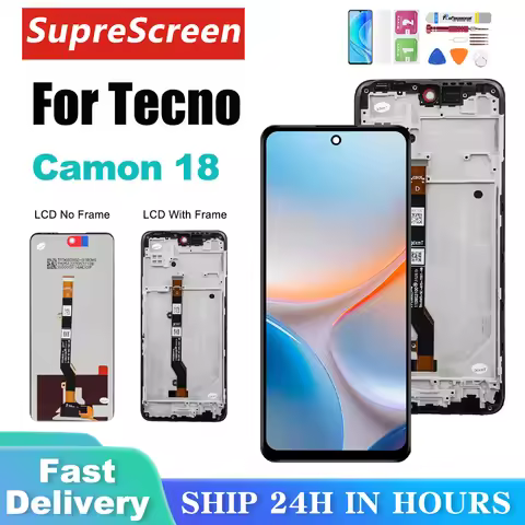 Display For Tecno Camon 18 CH6 CH6n LCD Display Touch Screen Digitizer Assembly Replacement Part For