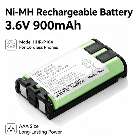 For Panasonic HHR-P104 3*AAA NiMH Battery 3.6V 900mah Home Phone For KX-TG5438 KX-TGA550 KX-TG2388 3