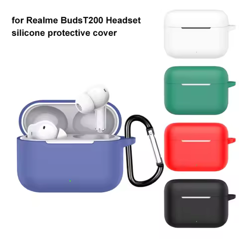 For Realme Buds T200 Case Silicone Soft Case Compatible with for Realme Buds T200 Shockproof Shell C